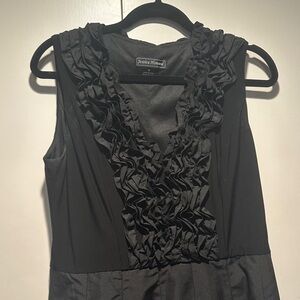 Gorgeous Black Ruffle Midi Dress size 12